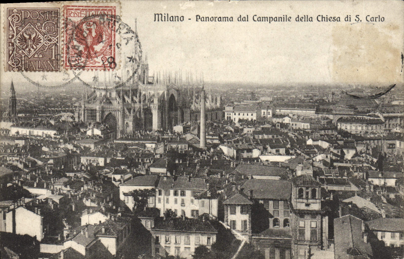 CPA Milano Panorama Dal Campanile Della Chiesa di S Carlo 