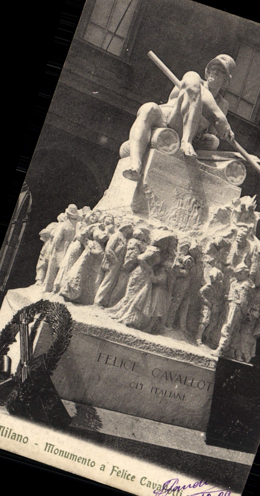 CPA Milano Monumento a Felice Cavalotti
