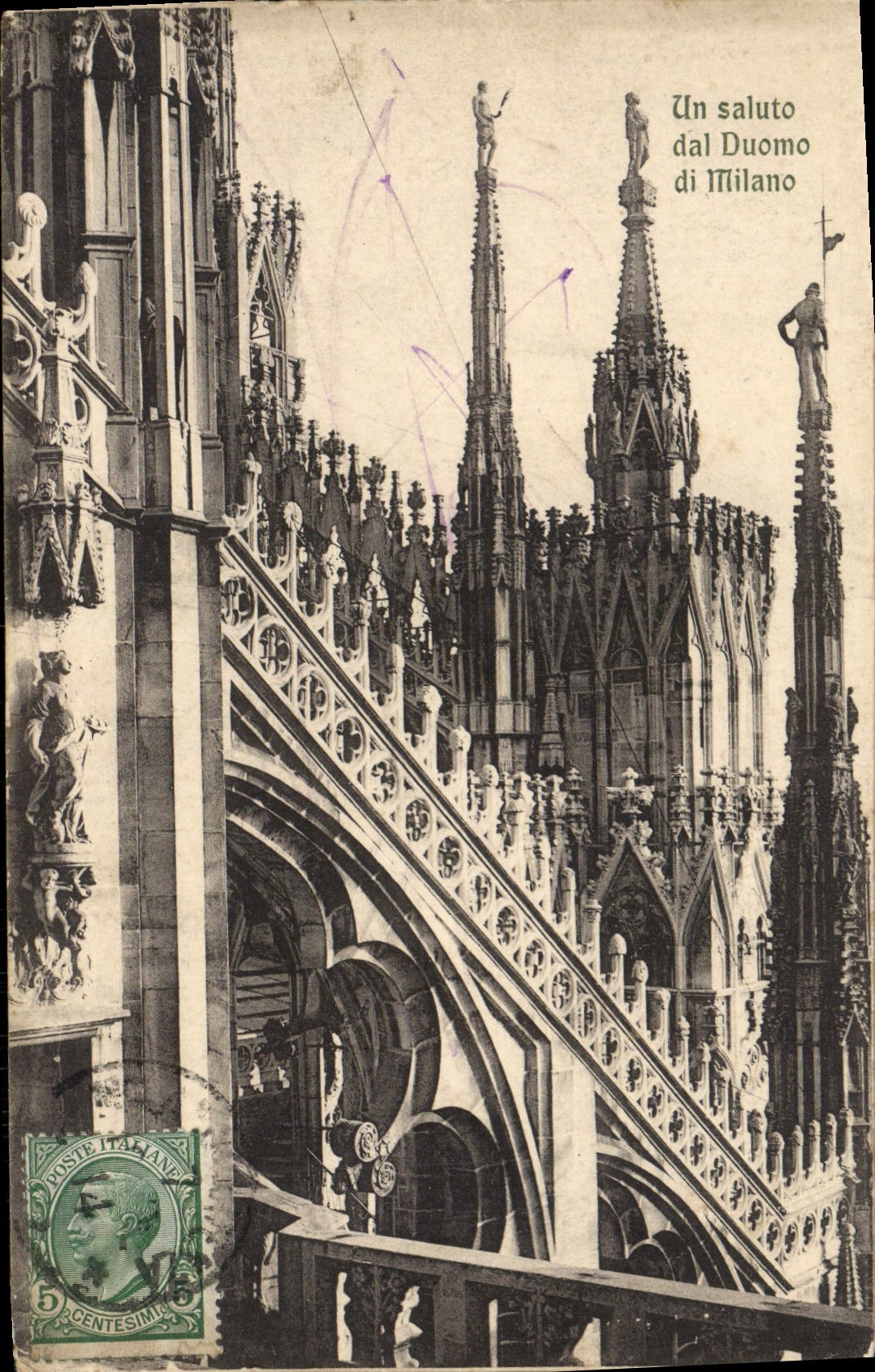 CPA Milano Un Saluto dal Duomo di Milano 