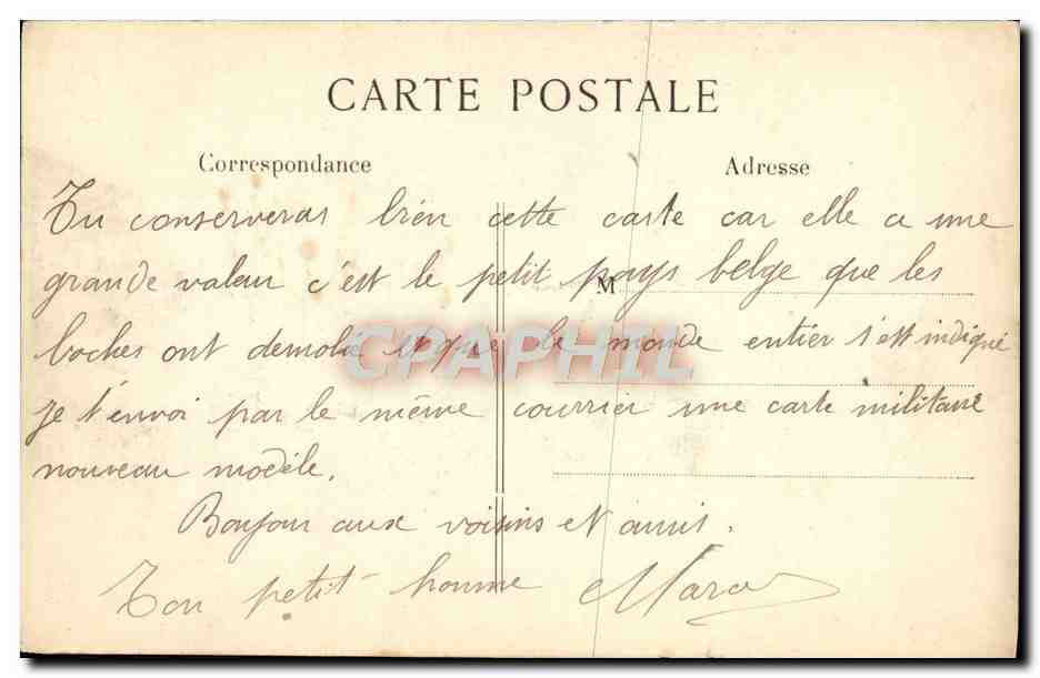 CPA Louvain La Maison du Peuple Militaria — Rückseite