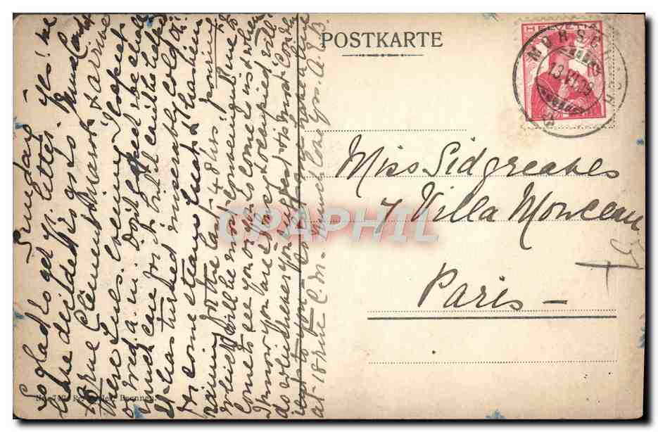 CPA Tellskapelle mit Urirchstock Bateau — Rückseite