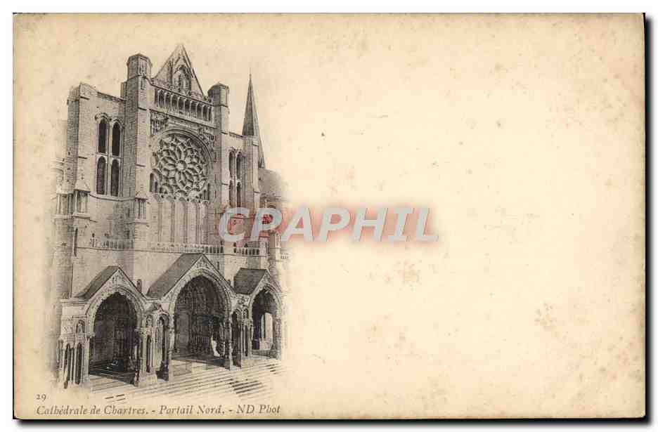 CPA Chartres la Cathedrale Portail Nord 
