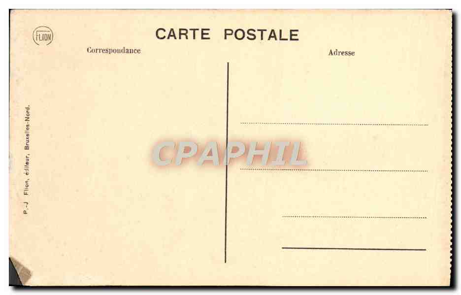 CPA Louvain Marche aux Grains et Chapelle des RRPP Conventuels — Rückseite