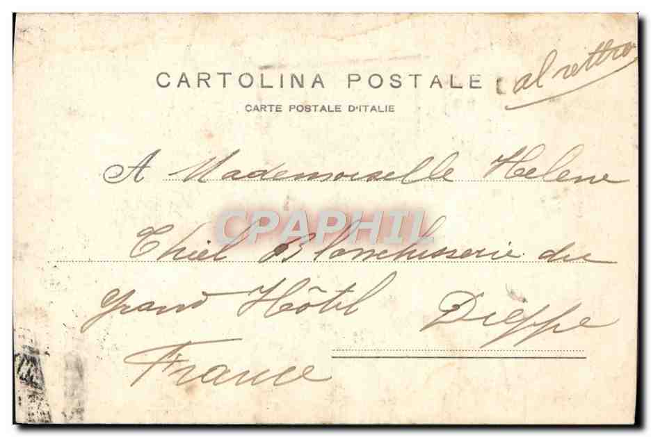CPA Milano Monumento a Garibaldi — Verso