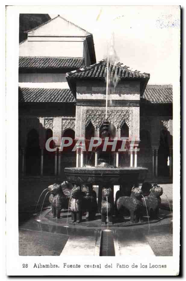 CPA Alhambra Fuente Cential Del Pation de los Leones