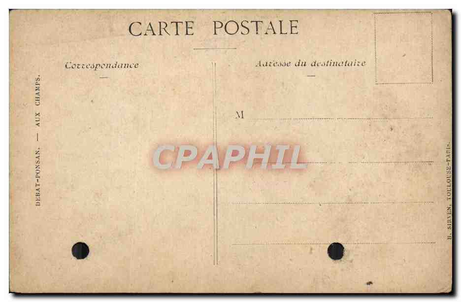 CPA Fantaisie Femme  — Rückseite