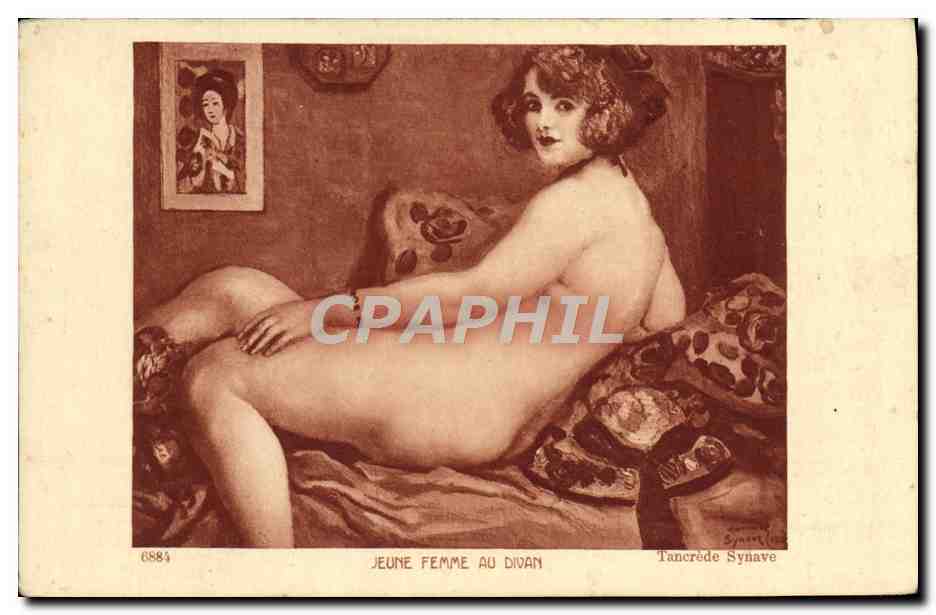 CPA Jeune Femme Au Divan Tancrede Synave