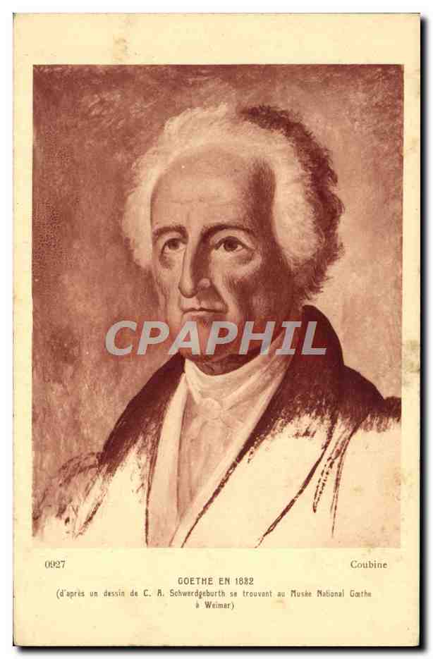 CPA Coubine Goethe En 1882