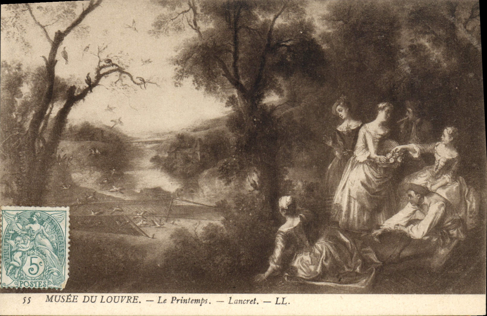 CPA Musee Du Louvre Le Printemps Lancret