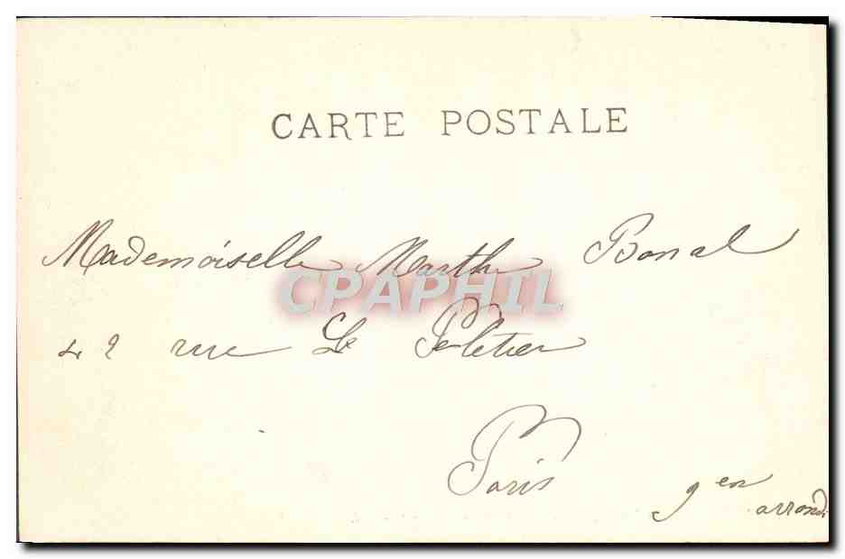 CPA Musee Du Louvre Le Printemps Lancret — Verso