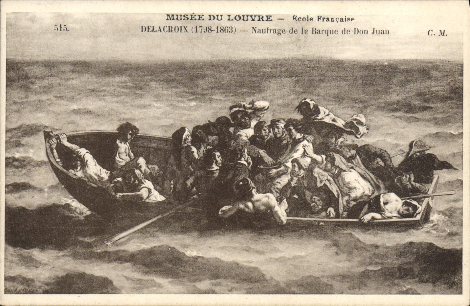 CPA Musee Du Louvre Delacroix Naufrage de la barque de Don Juan
