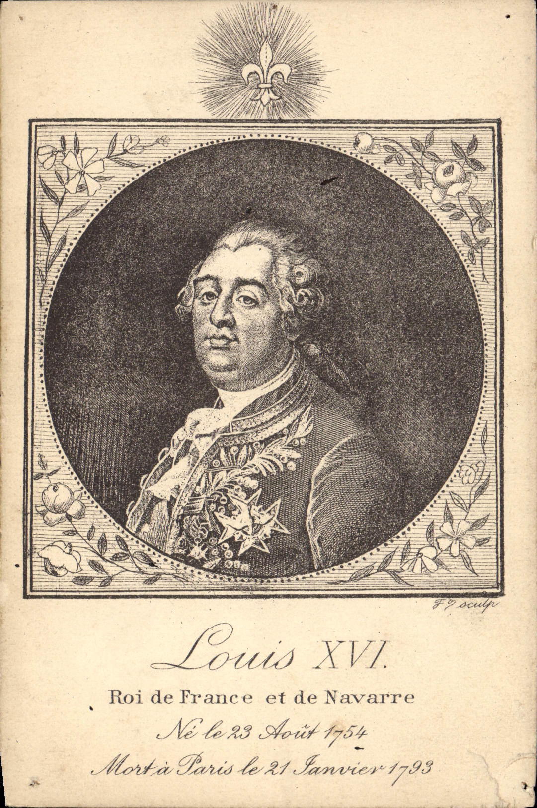 CPA Louis XVI Roi de France et de Navarre