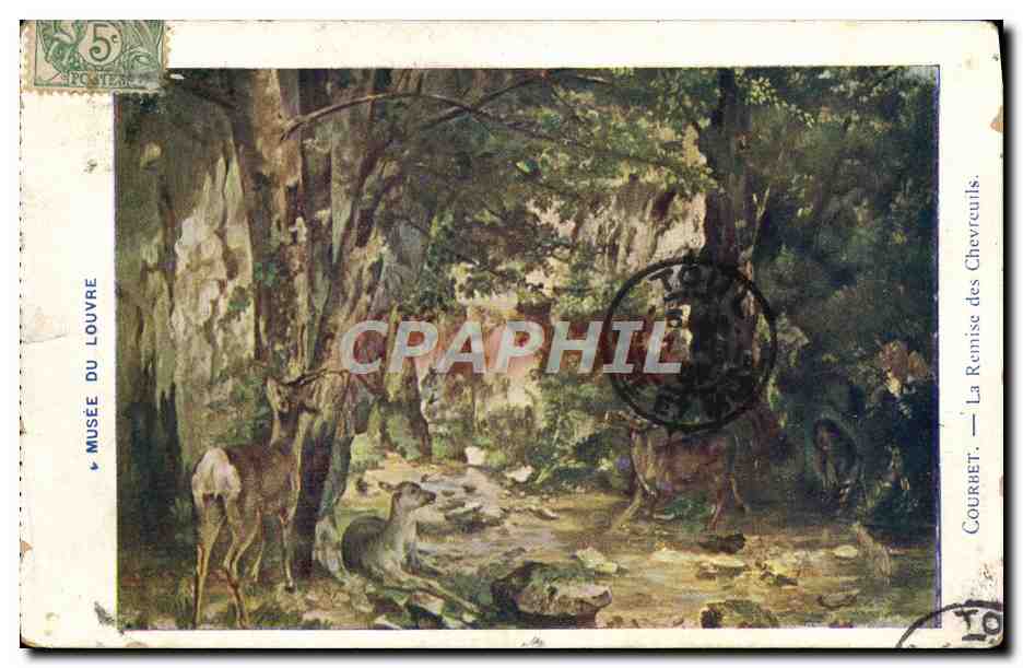 CPA Musee Du Louvre Courbet La remise des chevreuils