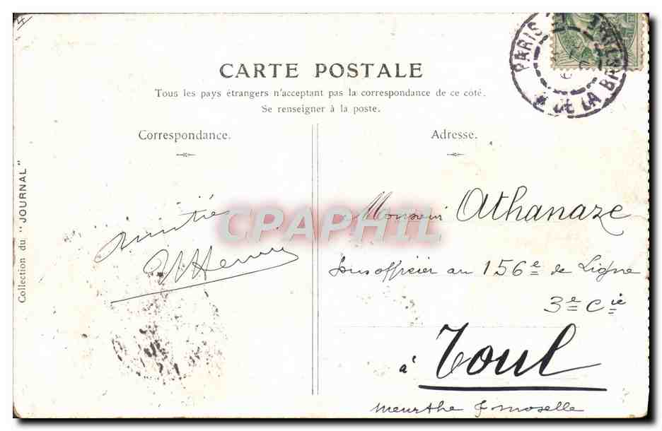 CPA Musee Du Louvre Courbet La remise des chevreuils — Verso
