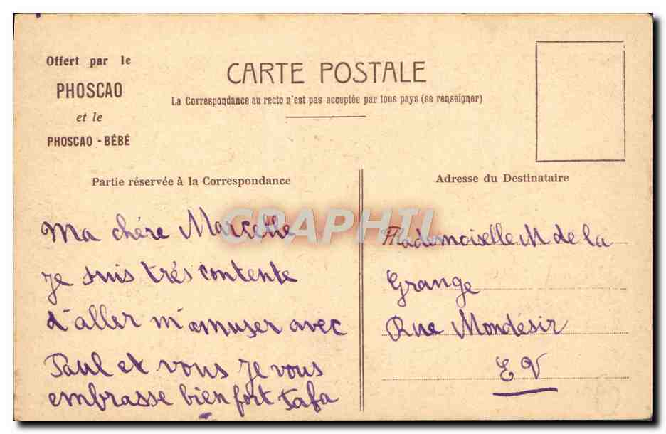 CPA Les bulles de savon  — Verso