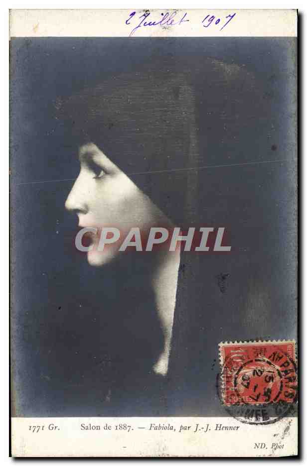 CPA Salon de 1887 Fabiola JJ Henner 