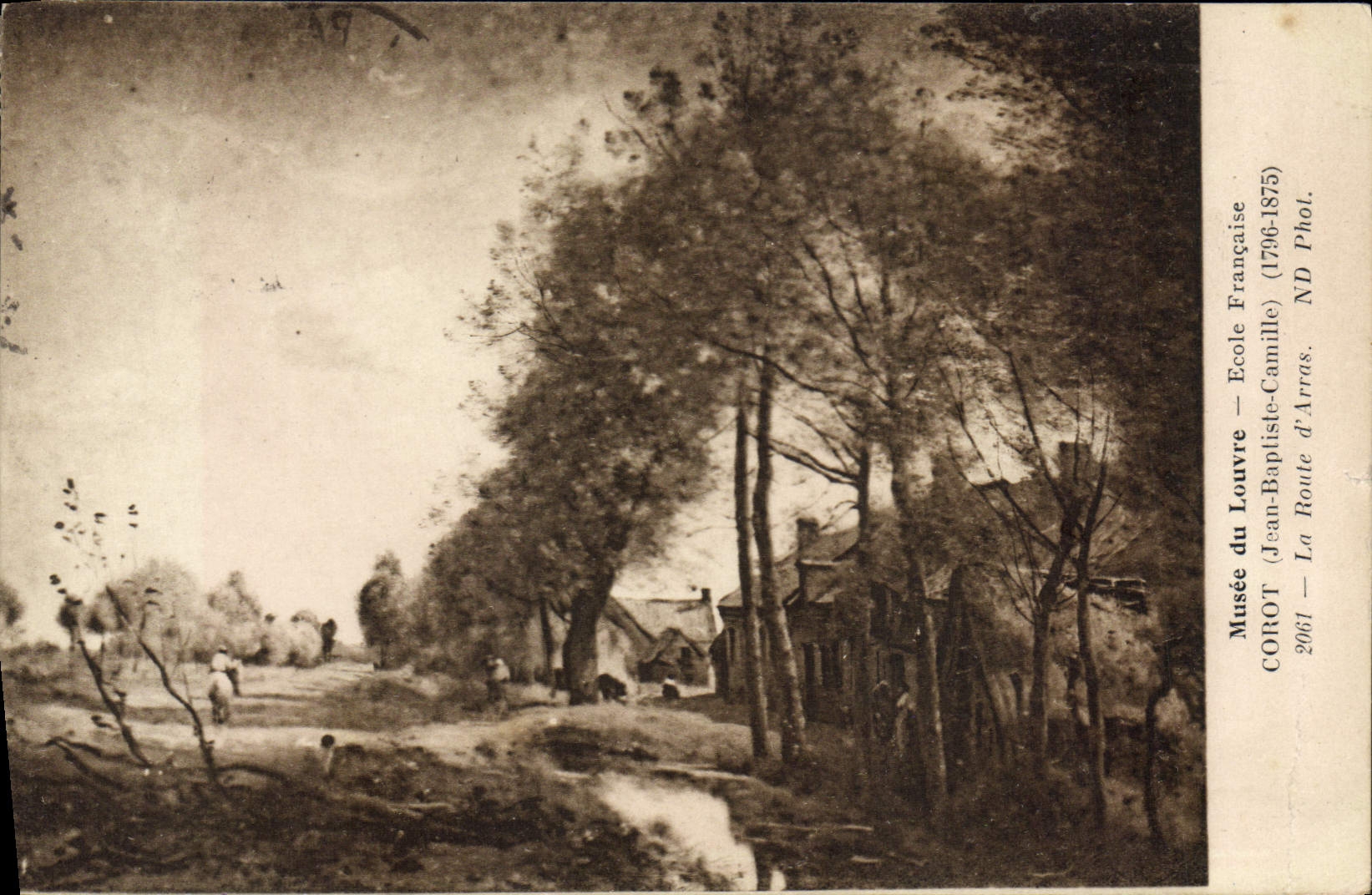 CPA Musee Du Louvre Ecole Francaise Corot La route d'Arras