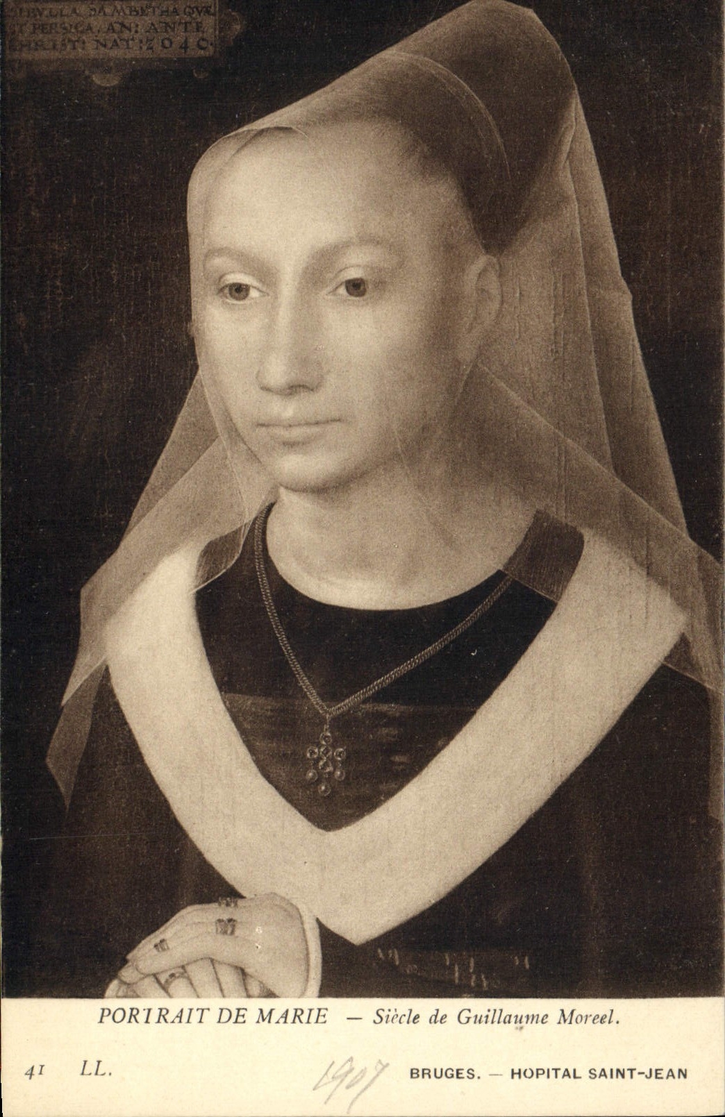 CPA Portrait De Marie Siecle de Guillaume Moreel Bruges Hopital Saint Jean