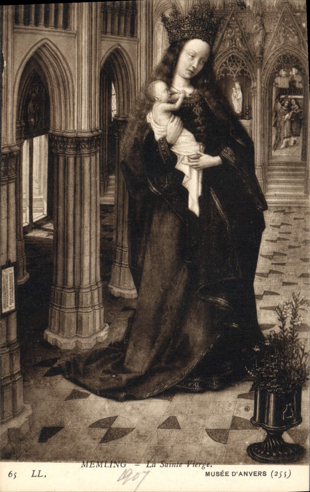 CPA Musee d'Anvers Memling La sainte vierge 
