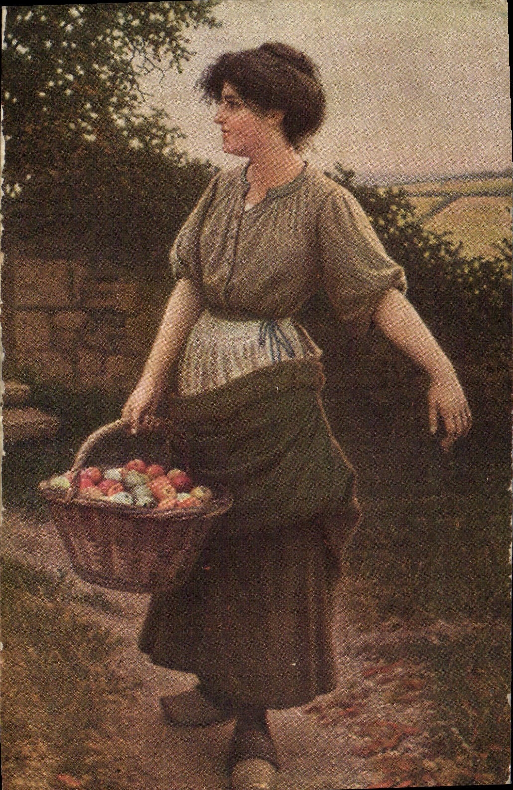 CPA Folklore Femme