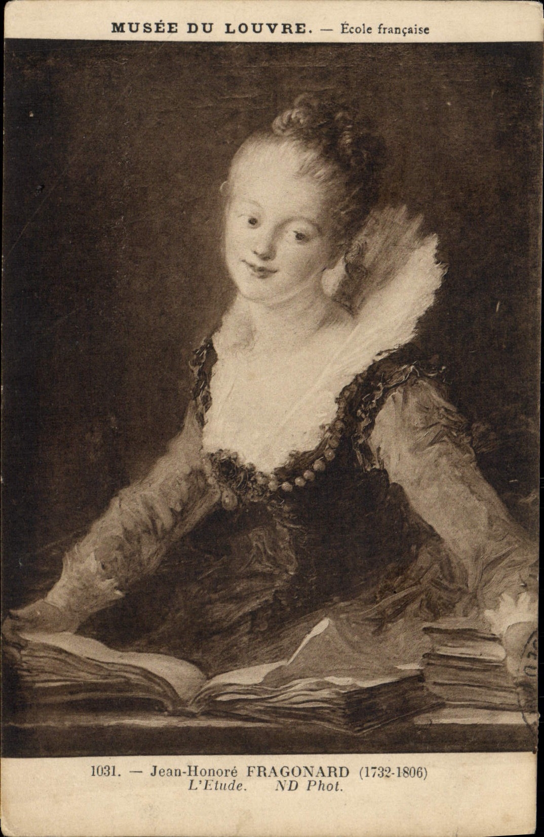 CPA Musee Du Louvre Ecole Francaise Fragonard l'etude