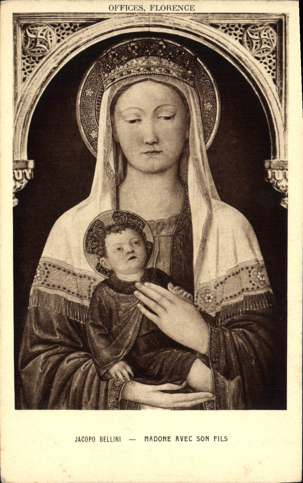 CPA Madone Avec Son Fils Offices Florence Jacopo Bellini