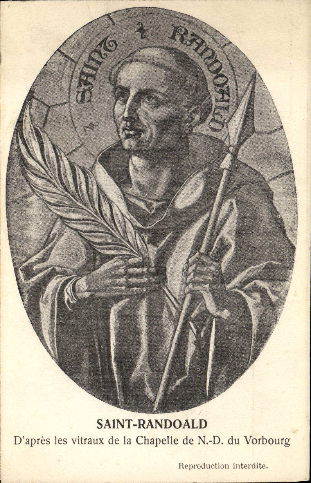 CPA Saint Randoald D'Apres les Vitraux de la Chapelle de Notre Dame du Vorburg 