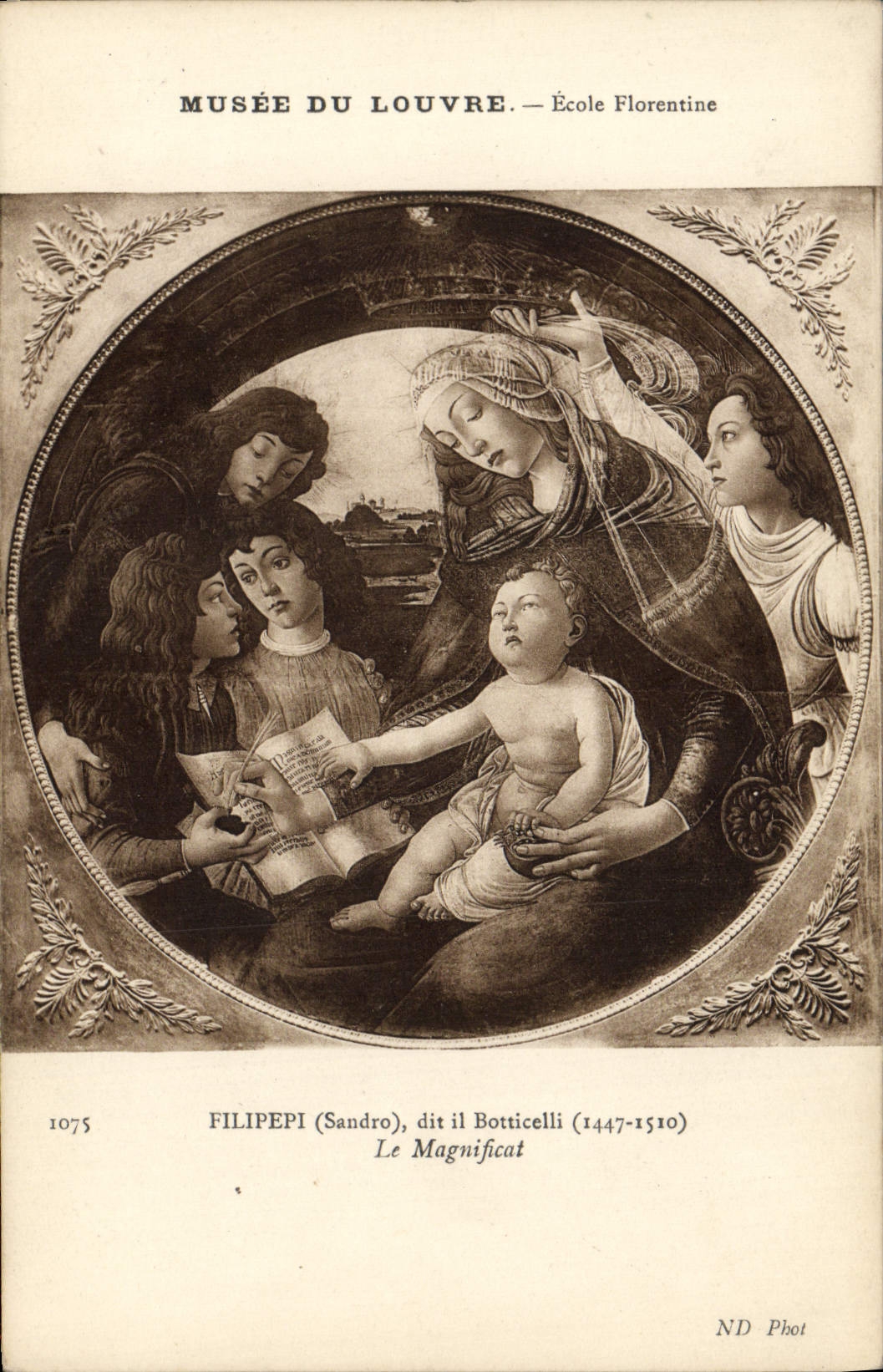 CPA Musee Du Louvre Ecole Florentine Filipepi Botticelli Le magnificat