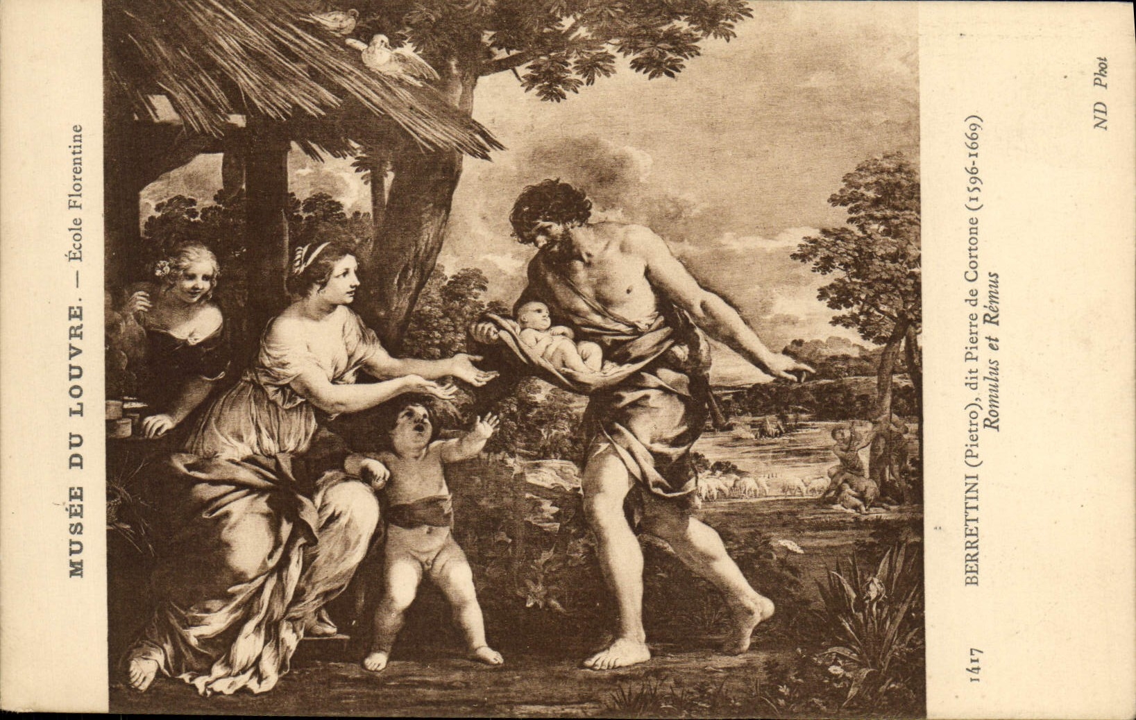 CPA Musee Du Louvre Ecole Florentine Berrettini Dit pierre de Cortone Romulus et Remus