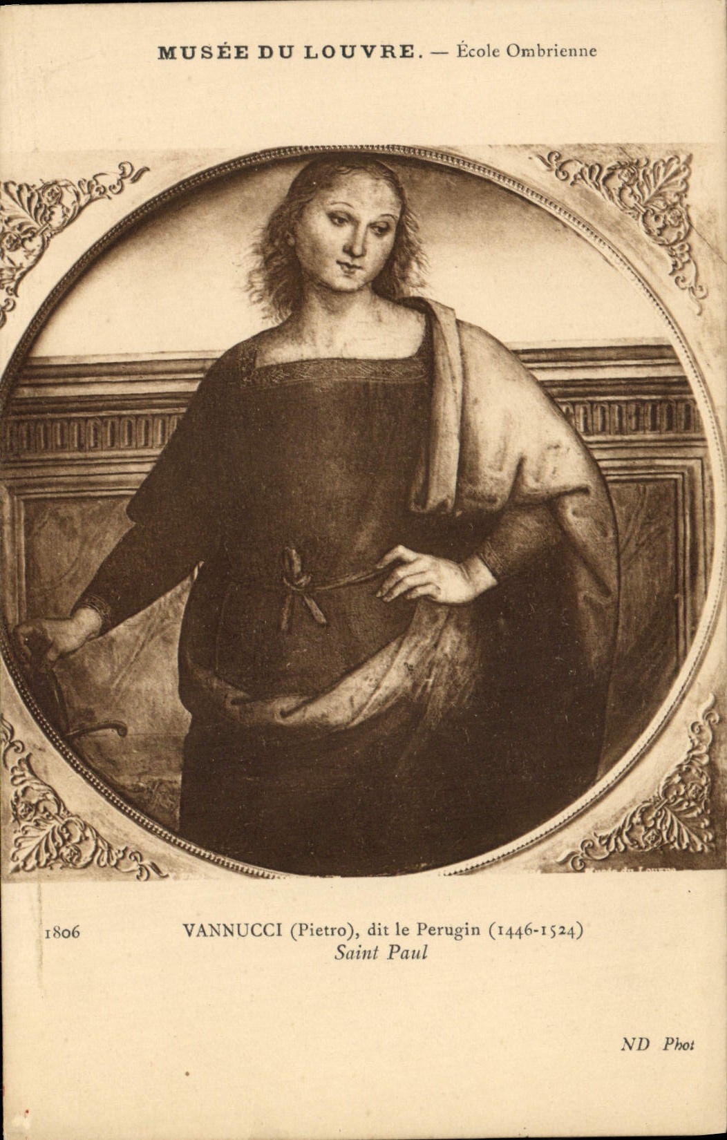 CPA Musee Du Louvre Ecole Ombrienne Vannucci dit le Perugin Saint Paul