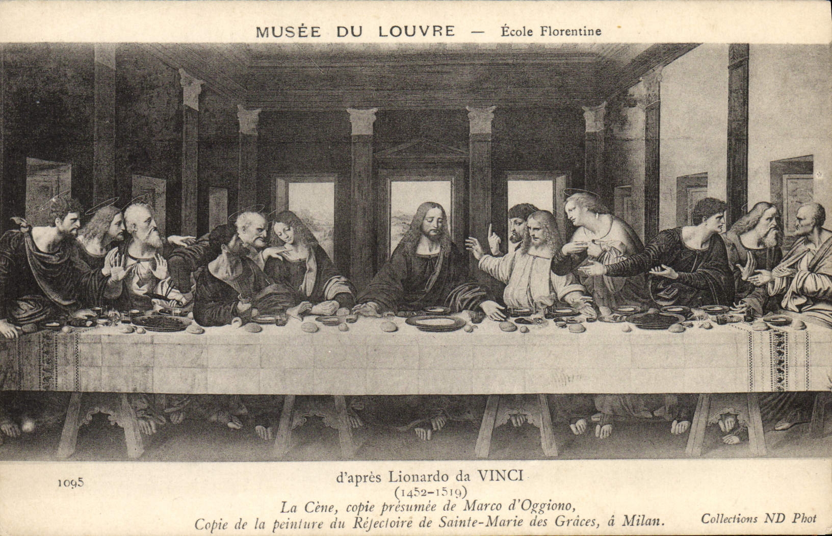 CPA Musee Du Louvre Ecole Florentine Leonard de Vinci La Cene