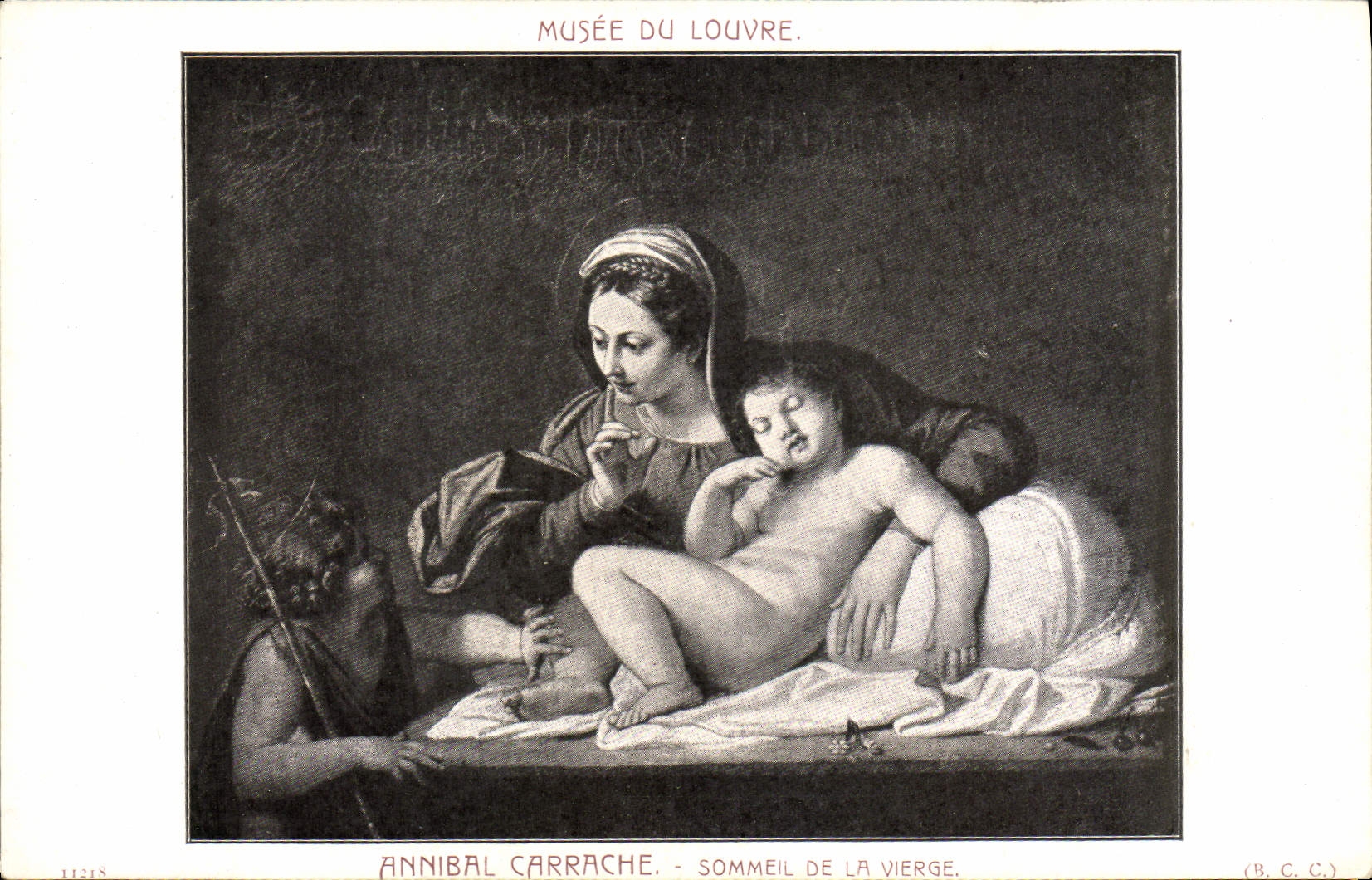 CPA Musee Du Louvre Annibal Carrache Sommeil de la Vierge 