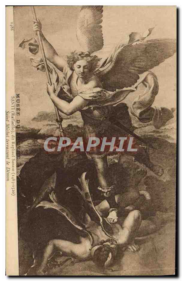 CPA Musee Du Louvre Santi Saint Michel terrassant le demon