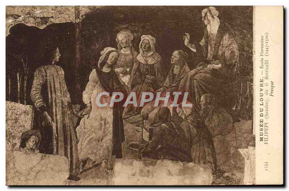 CPA Musee Du Louvre Ecole Florentine Filipepi Botticelli Fresque