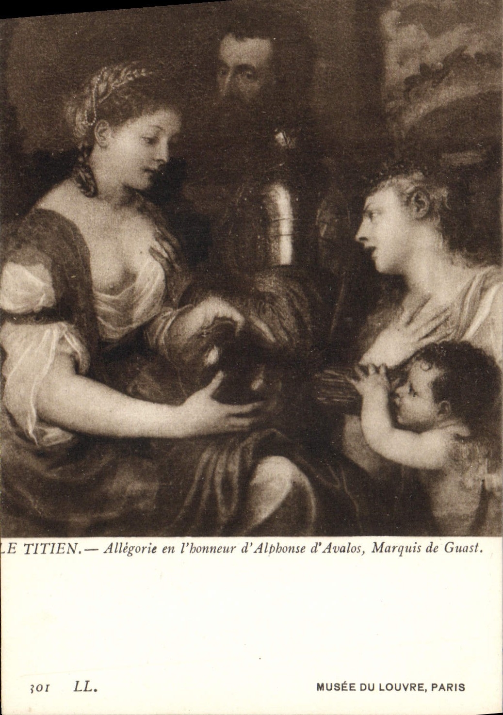 CPA Musee Du Louvre Le Titien Allegorie en L'honneur d'Alphonse d'Avalos Marquis de Guast