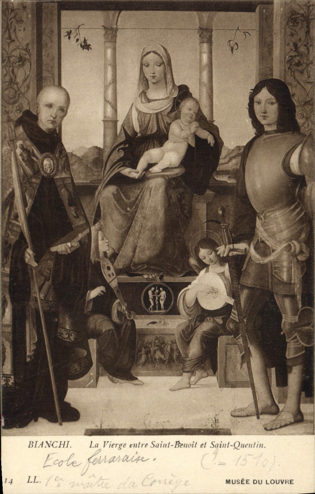 CPA Musee Du Louvre La Vierge Entre Saint Benoit et Saint Quentin