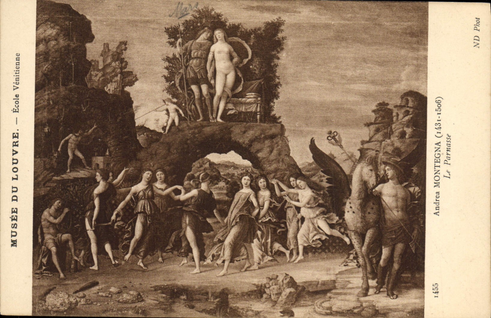 CPA Musee Du Louvre Ecole Venitienne Andrea Montegna Le Parnasse