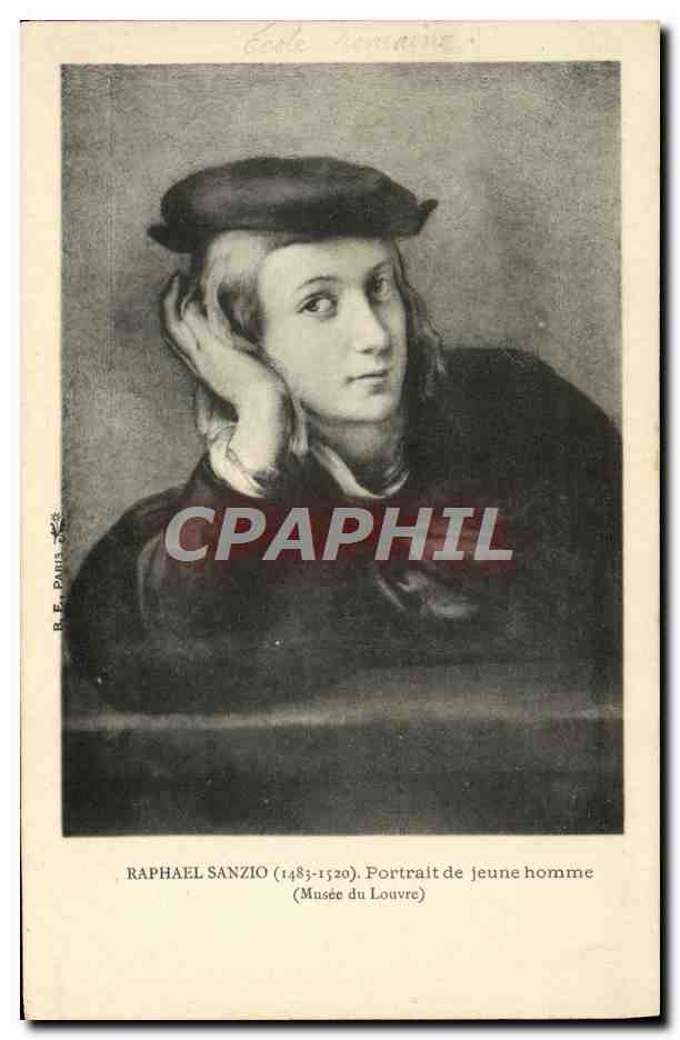 CPA Musee Du Louvre Raphael Sanzio Portrait de Jeune Homme