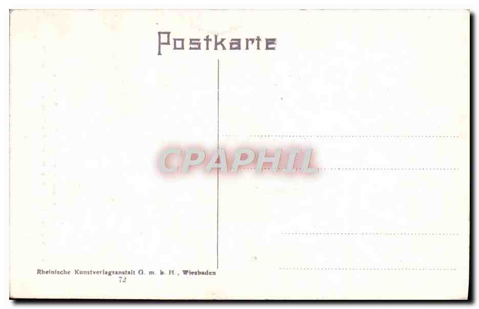CPA Gemalde von Professor Erler Munchen Wiesbaden  — Verso