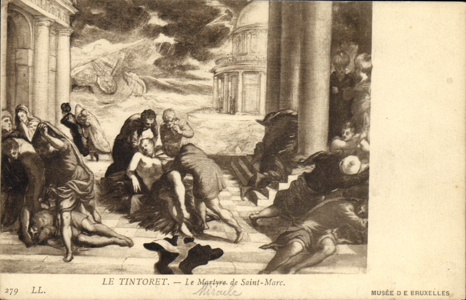 CPA Le Tintoret Le Martyre de Saint Marc Musee de Bruxelles