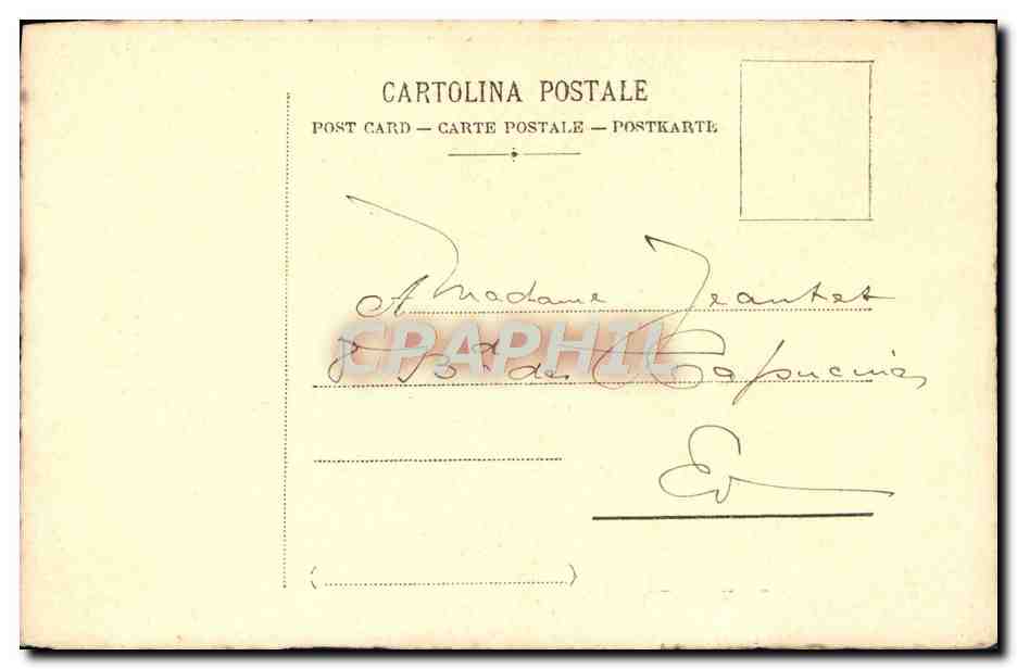 CPA Reves Sogni V Corcis — Rückseite