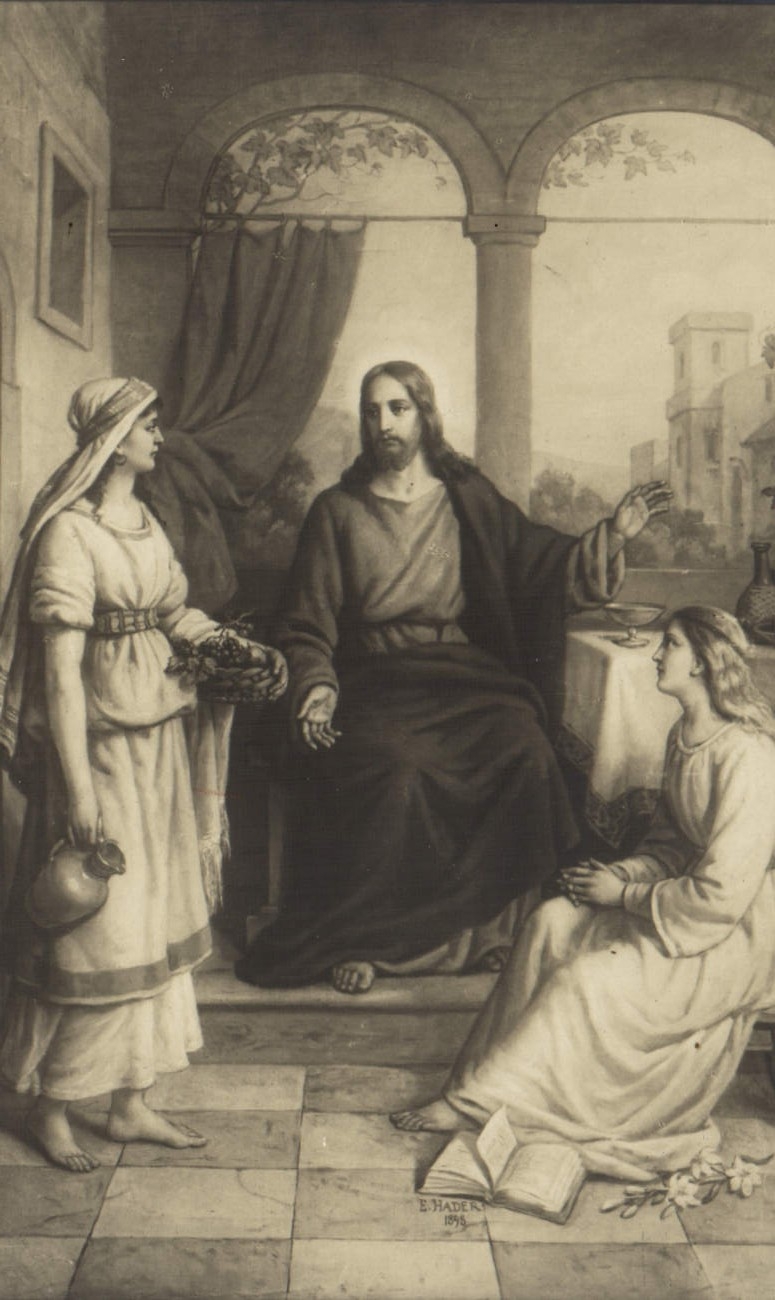 CPA Jesus chez Marthe et Marie