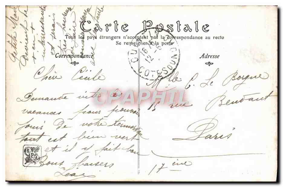 CPA Salons de Paris Derniers Rayons Alfred Weber  — Verso