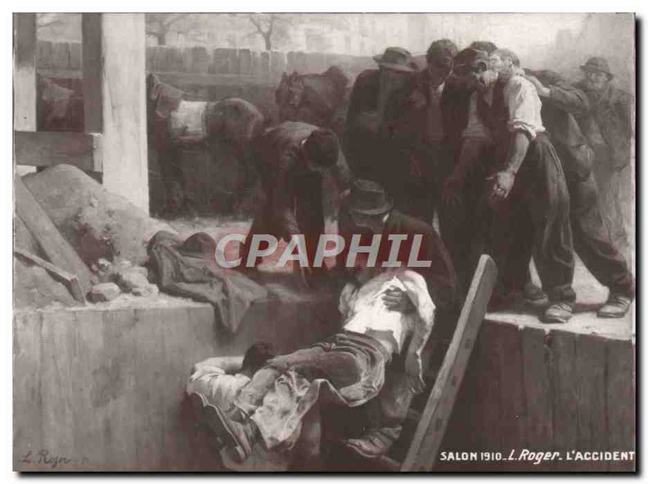 CPA Salons 1910 L Roger L'Accident