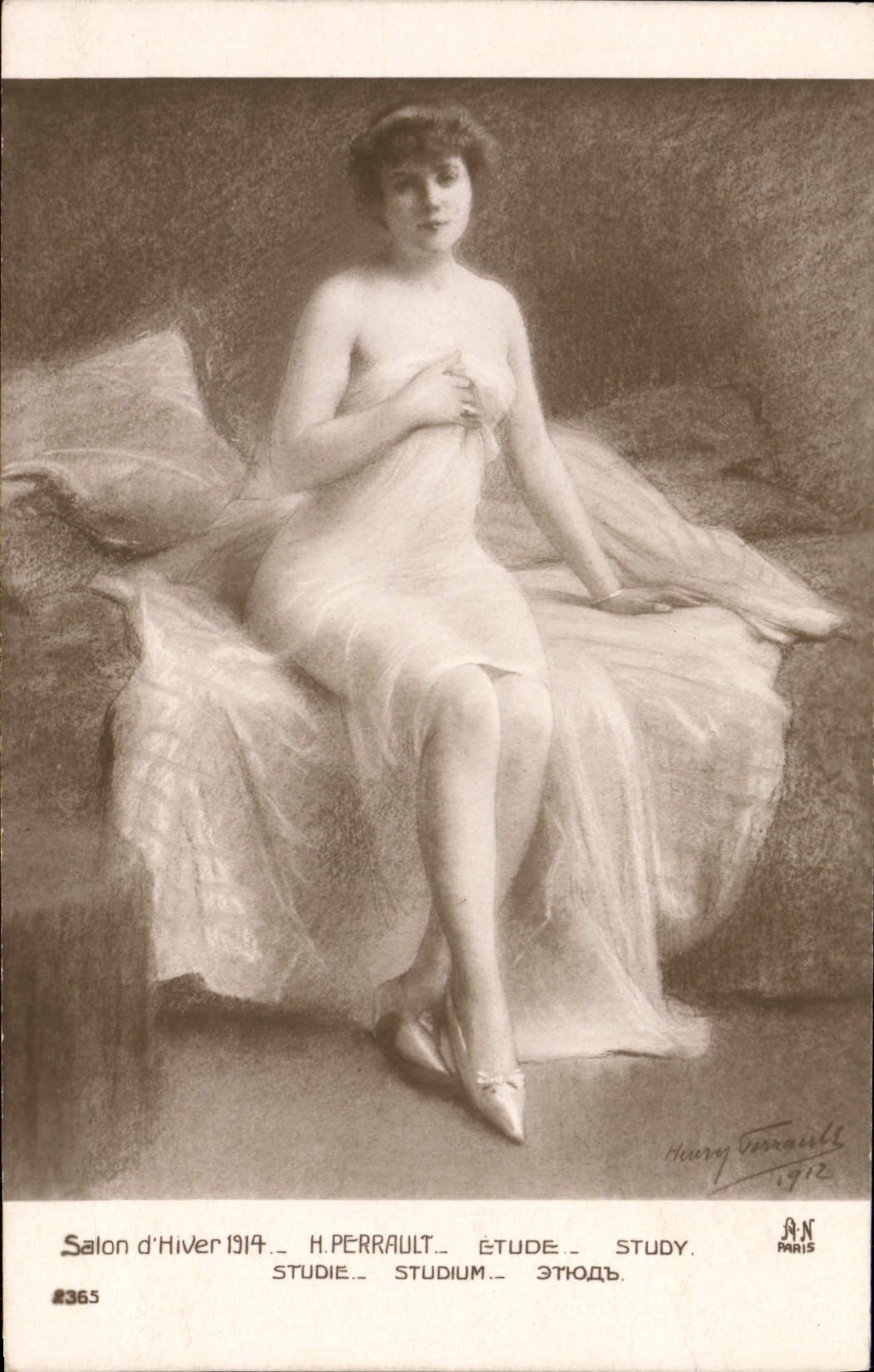 CPA Salon 1914 Perrault Etude