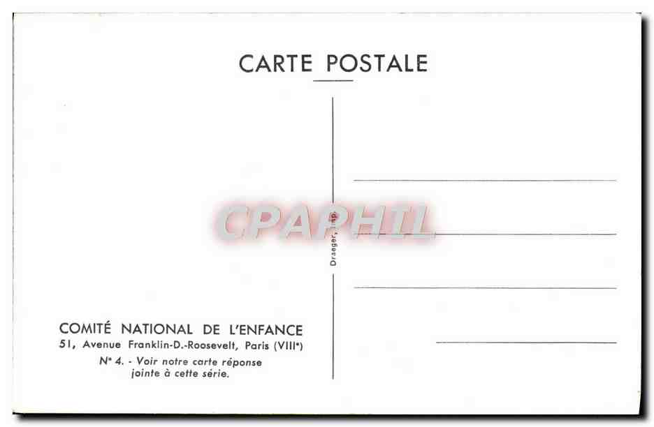 CPA Enfants — Verso