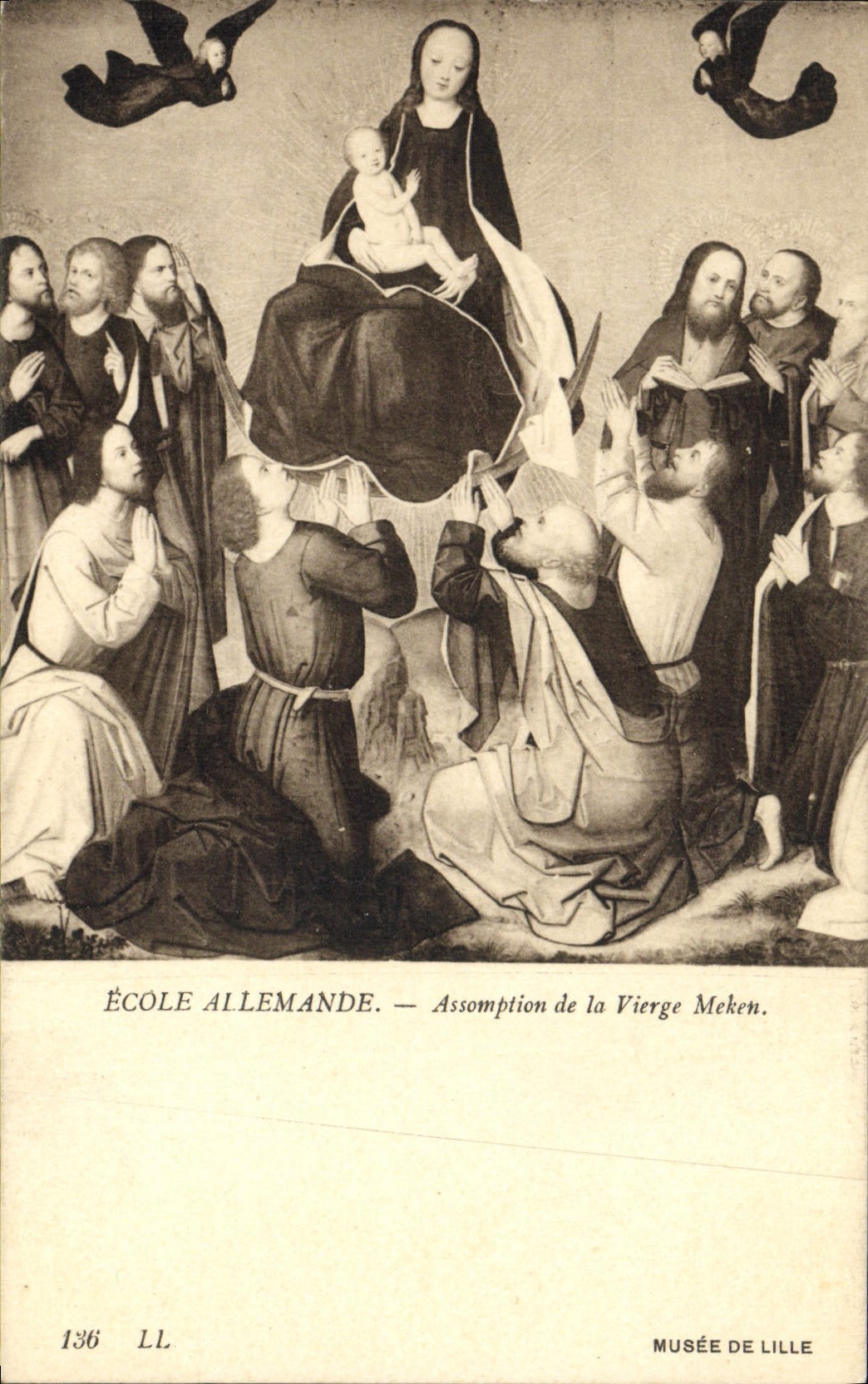 CPA Ecole Allemande Assomption de la Vierge Meken Musee de Lille