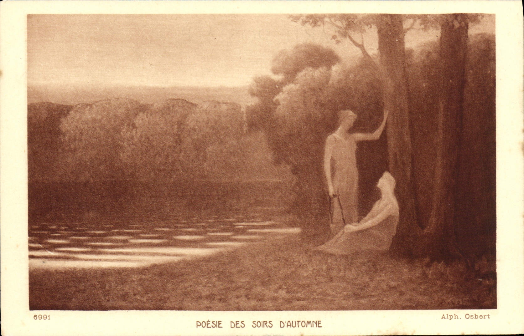 CPA Poesie Des Soirs D'Automne