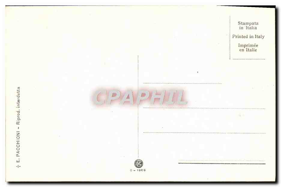 Portrait de Jésus-Christ — Lettre de Publius Lentulus à Tibère — Éditeur E. Pacchioni, n° de série non visible — Verso