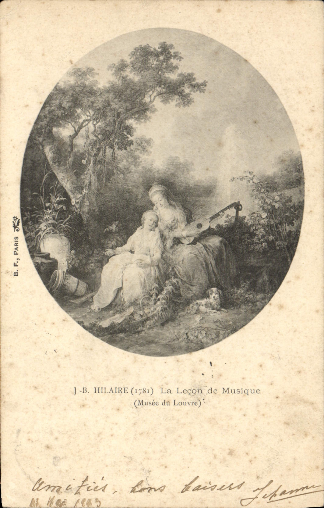CPA Hilaire La Lecon De Musique Musee du Louvre Paris